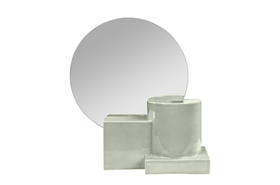 Casa Padrino Specchio da Parete di Lusso Verde 35,5 x 12,5 x H. 38,5 cm - Piccolo Specchio da Tavolo e da Parete con Cornice in Terraglia con Finitura Mint Green - Accessori Decorativi di Lusso Casa Padrino Specchio da Parete di Lusso Verde 35,5 x 12,5 x H. 38,5 cm - Piccolo Specchio da Tavolo e da Parete con Cornice in Terraglia con Finitura Mint Green - Accessori Decorativi di Lusso