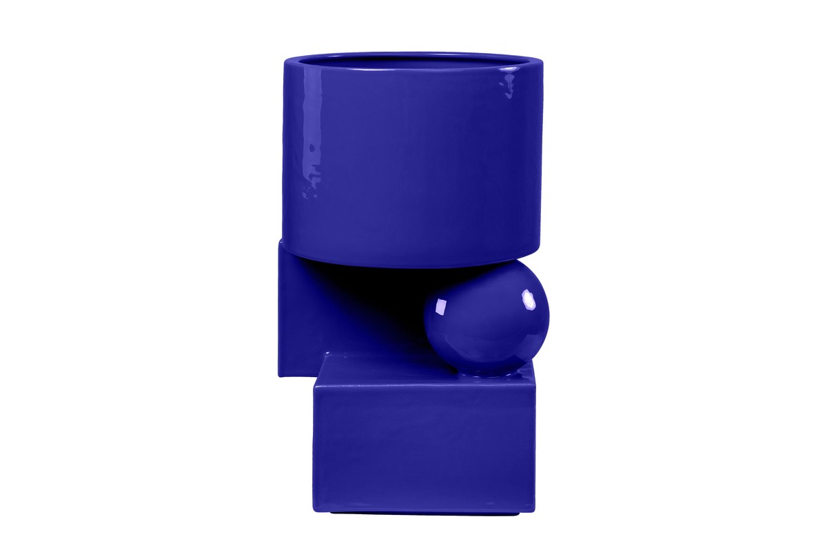 Casa Padrino Macetero de Lujo Azul 28 x 25 x H. 43,5 cm - Alto Macetero de Loza con Acabado Cobalt Blue - Accesorios de Decoración de Lujo Casa Padrino Macetero de Lujo Azul 28 x 25 x H. 43,5 cm - Alto Macetero de Loza con Acabado Cobalt Blue - Accesorios de Decoración de Lujo