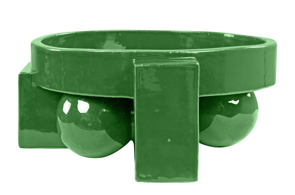 Casa Padrino Cuenco de Lujo Verde 31,5 x 33,5 x H. 13,5 cm - Cuenco Decorativo de Loza con Acabado Basil Green - Accesorios de Decoración de Lujo Casa Padrino Cuenco de Lujo Verde 31,5 x 33,5 x H. 13,5 cm - Cuenco Decorativo de Loza con Acabado Basil Green - Accesorios de Decoración de Lujo