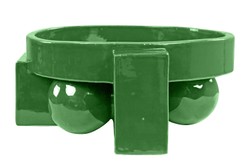 Casa Padrino Cuenco de Lujo Verde 31,5 x 33,5 x H. 13,5 cm - Cuenco Decorativo de Loza con Acabado Basil Green - Accesorios de Decoración de Lujo Casa Padrino Cuenco de Lujo Verde 31,5 x 33,5 x H. 13,5 cm - Cuenco Decorativo de Loza con Acabado Basil Green - Accesorios de Decoración de Lujo