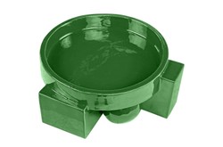 Casa Padrino Cuenco de Lujo Verde 31,5 x 33,5 x H. 13,5 cm - Cuenco Decorativo de Loza con Acabado Basil Green - Accesorios de Decoración de Lujo Casa Padrino Cuenco de Lujo Verde 31,5 x 33,5 x H. 13,5 cm - Cuenco Decorativo de Loza con Acabado Basil Green - Accesorios de Decoración de Lujo