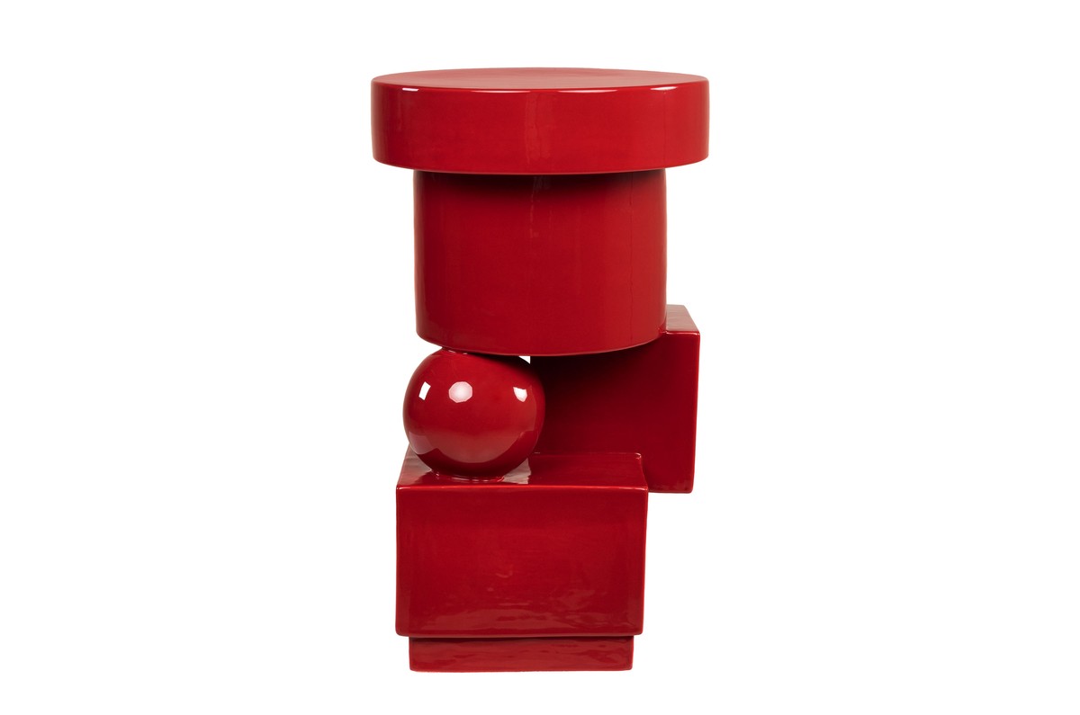 Casa Padrino Macetero de Lujo Rojo Vino 30,5 x 30 x H. 50 cm - Macetero y Mesa Auxiliar de Loza con Acabado Burgundy - Accesorios de Decoración de Lujo Casa Padrino Macetero de Lujo Rojo Vino 30,5 x 30 x H. 50 cm - Macetero y Mesa Auxiliar de Loza con Acabado Burgundy - Accesorios de Decoración de Lujo