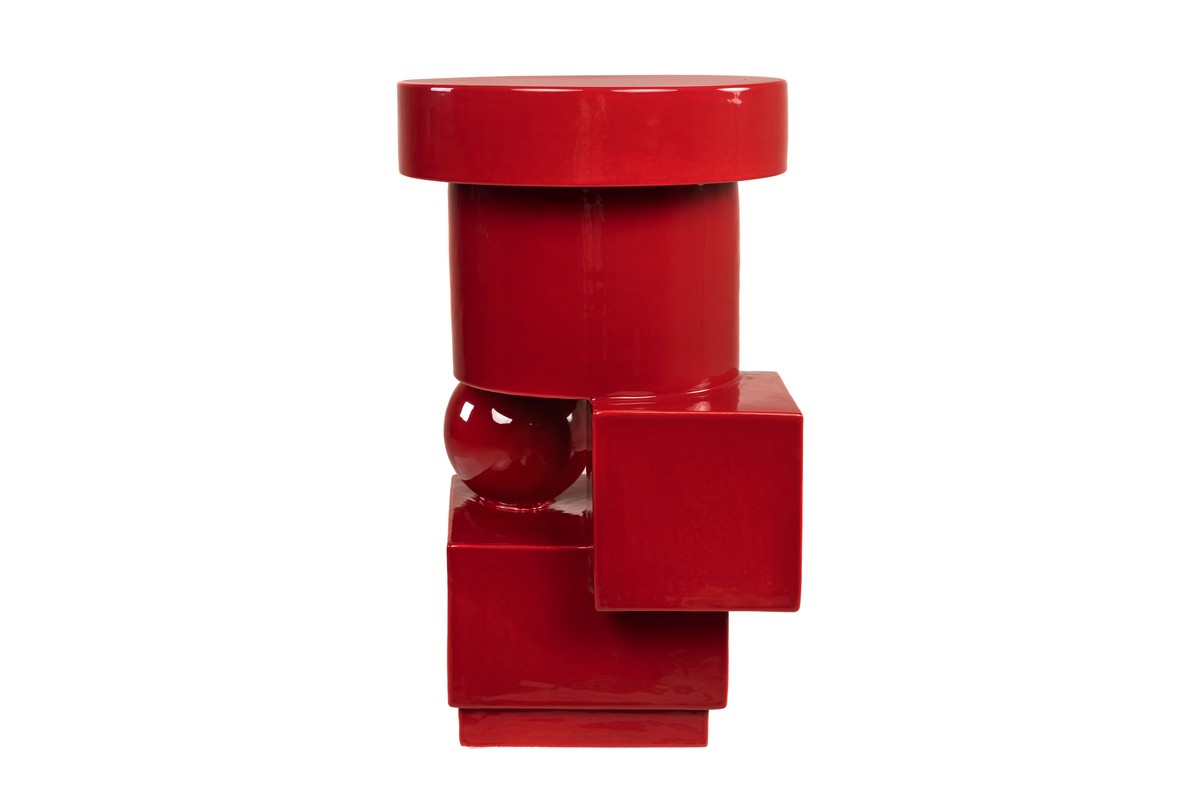 Casa Padrino Macetero de Lujo Rojo Vino 30,5 x 30 x H. 50 cm - Macetero y Mesa Auxiliar de Loza con Acabado Burgundy - Accesorios de Decoración de Lujo Casa Padrino Macetero de Lujo Rojo Vino 30,5 x 30 x H. 50 cm - Macetero y Mesa Auxiliar de Loza con Acabado Burgundy - Accesorios de Decoración de Lujo