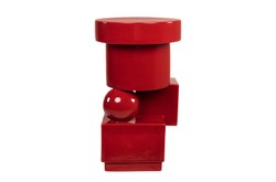 Casa Padrino Macetero de Lujo Rojo Vino 30,5 x 30 x H. 50 cm - Macetero y Mesa Auxiliar de Loza con Acabado Burgundy - Accesorios de Decoración de Lujo Casa Padrino Macetero de Lujo Rojo Vino 30,5 x 30 x H. 50 cm - Macetero y Mesa Auxiliar de Loza con Acabado Burgundy - Accesorios de Decoración de Lujo