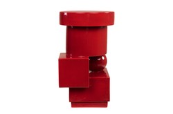 Casa Padrino Macetero de Lujo Rojo Vino 30,5 x 30 x H. 50 cm - Macetero y Mesa Auxiliar de Loza con Acabado Burgundy - Accesorios de Decoración de Lujo Casa Padrino Macetero de Lujo Rojo Vino 30,5 x 30 x H. 50 cm - Macetero y Mesa Auxiliar de Loza con Acabado Burgundy - Accesorios de Decoración de Lujo
