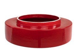 Casa Padrino Macetero de Lujo Rojo Vino 30,5 x 30 x H. 50 cm - Macetero y Mesa Auxiliar de Loza con Acabado Burgundy - Accesorios de Decoración de Lujo Casa Padrino Macetero de Lujo Rojo Vino 30,5 x 30 x H. 50 cm - Macetero y Mesa Auxiliar de Loza con Acabado Burgundy - Accesorios de Decoración de Lujo