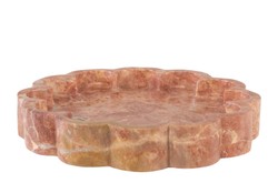 Casa Padrino Bandeja de Lujo Rosa Ø 25 x H. 4 cm - Bandeja Redonda Petal de Mármol Pink Kalipare de Alta Calidad - Accesorios Decorativos de Lujo Casa Padrino Bandeja de Lujo Rosa Ø 25 x H. 4 cm - Bandeja Redonda Petal de Mármol Pink Kalipare de Alta Calidad - Accesorios Decorativos de Lujo