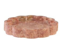 Casa Padrino Bandeja de Lujo Rosa Ø 25 x H. 4 cm - Bandeja Redonda Petal de Mármol Pink Kalipare de Alta Calidad - Accesorios Decorativos de Lujo Casa Padrino Bandeja de Lujo Rosa Ø 25 x H. 4 cm - Bandeja Redonda Petal de Mármol Pink Kalipare de Alta Calidad - Accesorios Decorativos de Lujo
