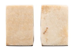 Casa Padrino Sujetalibros de Lujo Set de 2 27 x 12 x H. 17 cm - Sujetalibros de Ónix Pulido de Alta Calidad - Accesorios Decorativos de Lujo