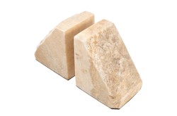 Casa Padrino Sujetalibros de Lujo Set de 2 27 x 12 x H. 17 cm - Sujetalibros de Ónix Pulido de Alta Calidad - Accesorios Decorativos de Lujo