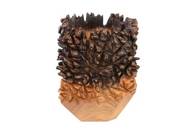 Casa Padrino Luxury Vase Natural 30 x 30 x H. 40 cm - Solid Sui Vase made of High Quality Teak Wood - Luxury Deco Accessories Casa Padrino Luxury Vase Natural 30 x 30 x H. 40 cm - Solid Sui Vase made of High Quality Teak Wood - Luxury Deco Accessories