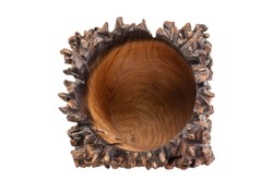 Casa Padrino Jarrón de Lujo Natural 30 x 30 x H. 40 cm - Jarrón Macizo Sui de Madera de Teca de Alta Calidad - Accesorios Decorativos de Lujo Casa Padrino Jarrón de Lujo Natural 30 x 30 x H. 40 cm - Jarrón Macizo Sui de Madera de Teca de Alta Calidad - Accesorios Decorativos de Lujo