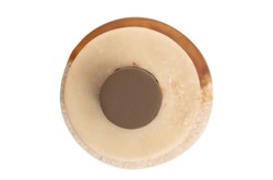 Casa Padrino Objeto Decorativo de Lujo Blanco Crema / Marrón Ø 11 x H. 62,7 cm - Alta Escultura Strata de Resina y Arena - Accesorios Decorativos de Lujo Casa Padrino Objeto Decorativo de Lujo Blanco Crema / Marrón Ø 11 x H. 62,7 cm - Alta Escultura Strata de Resina y Arena - Accesorios Decorativos de Lujo