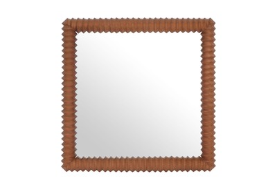 Casa Padrino Specchio da Parete di Lusso Marrone 56,5 x 4 x H. 56,5 cm - Specchio da Parete Quadrato Kiko con Cornice in Legno di Mindi Finitura Ambra - Accessori Decorativi di Lusso Casa Padrino Specchio da Parete di Lusso Marrone 56,5 x 4 x H. 56,5 cm - Specchio da Parete Quadrato Kiko con Cornice in Legno di Mindi Finitura Ambra - Accessori Decorativi di Lusso