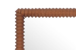 Casa Padrino Espejo de Pared de Lujo Marrón 56,5 x 4 x H. 56,5 cm - Espejo de Pared Cuadrado Kiko con Marco de Madera de Mindi Acabado Ámbar - Accesorios Decorativos de Lujo Casa Padrino Espejo de Pared de Lujo Marrón 56,5 x 4 x H. 56,5 cm - Espejo de Pared Cuadrado Kiko con Marco de Madera de Mindi Acabado Ámbar - Accesorios Decorativos de Lujo