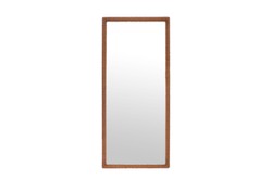 Casa Padrino Espejo de Pared de Lujo Marrón 80 x 4 x H. 180 cm - Gran Espejo de Pared Kiko XL con Marco de Madera de Mindi Acabado Ámbar - Accesorios Decorativos de Lujo