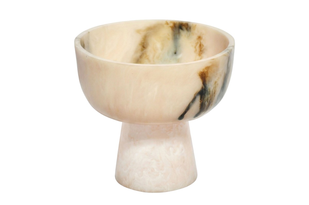 Casa Padrino Cuenco de Lujo Negro / Blanco Crema Ø 25 x H. 23 cm - Cuenco Decorativo Redondo Alto de Resina con Aspecto Transparente - Accesorios Decorativos de Lujo Casa Padrino Cuenco de Lujo Negro / Blanco Crema Ø 25 x H. 23 cm - Cuenco Decorativo Redondo Alto de Resina con Aspecto Transparente - Accesorios Decorativos de Lujo
