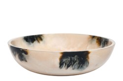 Casa Padrino Cuenco de Lujo Negro / Blanco Crema Ø 30 x H. 8 cm - Cuenco Decorativo Redondo Plano de Resina con Aspecto Transparente - Accesorios Decorativos de Lujo Casa Padrino Cuenco de Lujo Negro / Blanco Crema Ø 30 x H. 8 cm - Cuenco Decorativo Redondo Plano de Resina con Aspecto Transparente - Accesorios Decorativos de Lujo