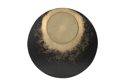 Casa Padrino Luxury Wall Decoration Ø 81.5 cm - Round Wall Relief Alura made of Steel with Brass in Galaxy Finish - Luxury Deco Accessories