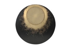 Casa Padrino Decoración de Pared de Lujo Ø 81,5 cm - Relieve de Pared Redondo Alura de Acero con Latón Acabado Galaxy - Accesorios Decorativos de Lujo