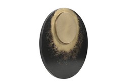 Casa Padrino Decoración de Pared de Lujo Ø 81,5 cm - Relieve de Pared Redondo Alura de Acero con Latón Acabado Galaxy - Accesorios Decorativos de Lujo