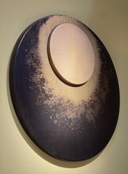 Casa Padrino Decoración de Pared de Lujo Ø 81,5 cm - Relieve de Pared Redondo Alura de Acero con Latón Acabado Galaxy - Accesorios Decorativos de Lujo