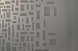 Casa Padrino Decoración de Pared de Lujo Plata 103,5 x 12,5 x H. 101,5 cm - Relieve de Pared de Dos Piezas Edge de Acero con Acabado Níquel Antiguo Grabado - Accesorios Decorativos de Lujo