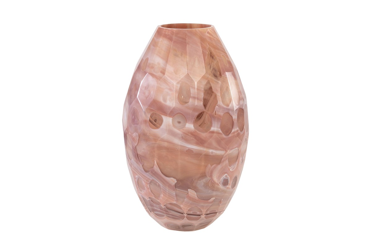 Casa Padrino Jarrón de Lujo Ø 24 x H. 38,5 cm - Elegante Jarrón Decorativo de Vidrio Macizo de Color en Tonos Lavanda Marmolados - Accesorios de Decoración de Lujo Casa Padrino Jarrón de Lujo Ø 24 x H. 38,5 cm - Elegante Jarrón Decorativo de Vidrio Macizo de Color en Tonos Lavanda Marmolados - Accesorios de Decoración de Lujo