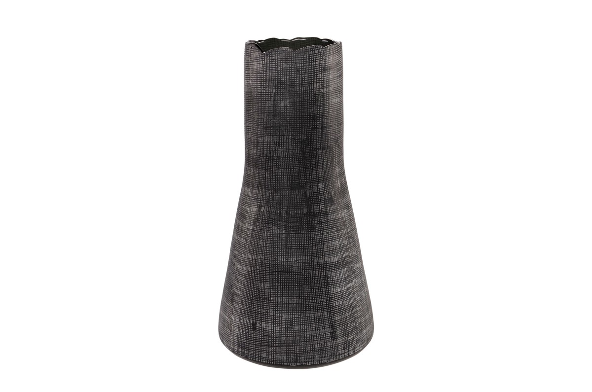 Casa Padrino Jarrón de Lujo Gris Ø 26,5 x H. 53 cm - Jarrón Decorativo Alto de Vidrio Macizo de Color Gris Oscuro - Accesorios de Decoración de Lujo Casa Padrino Jarrón de Lujo Gris Ø 26,5 x H. 53 cm - Jarrón Decorativo Alto de Vidrio Macizo de Color Gris Oscuro - Accesorios de Decoración de Lujo
