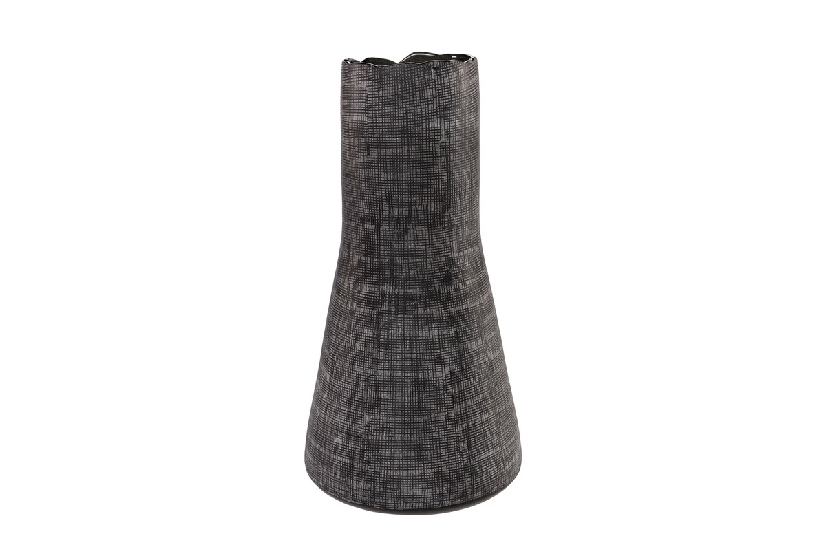Casa Padrino Jarrón de Lujo Gris Ø 26,5 x H. 53 cm - Jarrón Decorativo Alto de Vidrio Macizo de Color Gris Oscuro - Accesorios de Decoración de Lujo Casa Padrino Jarrón de Lujo Gris Ø 26,5 x H. 53 cm - Jarrón Decorativo Alto de Vidrio Macizo de Color Gris Oscuro - Accesorios de Decoración de Lujo