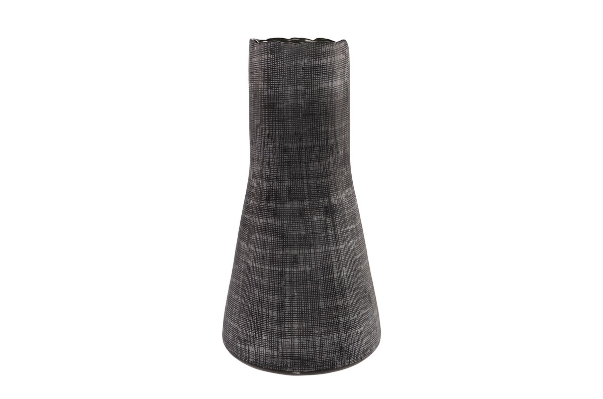 Casa Padrino Jarrón de Lujo Gris Ø 26,5 x H. 53 cm - Jarrón Decorativo Alto de Vidrio Macizo de Color Gris Oscuro - Accesorios de Decoración de Lujo Casa Padrino Jarrón de Lujo Gris Ø 26,5 x H. 53 cm - Jarrón Decorativo Alto de Vidrio Macizo de Color Gris Oscuro - Accesorios de Decoración de Lujo