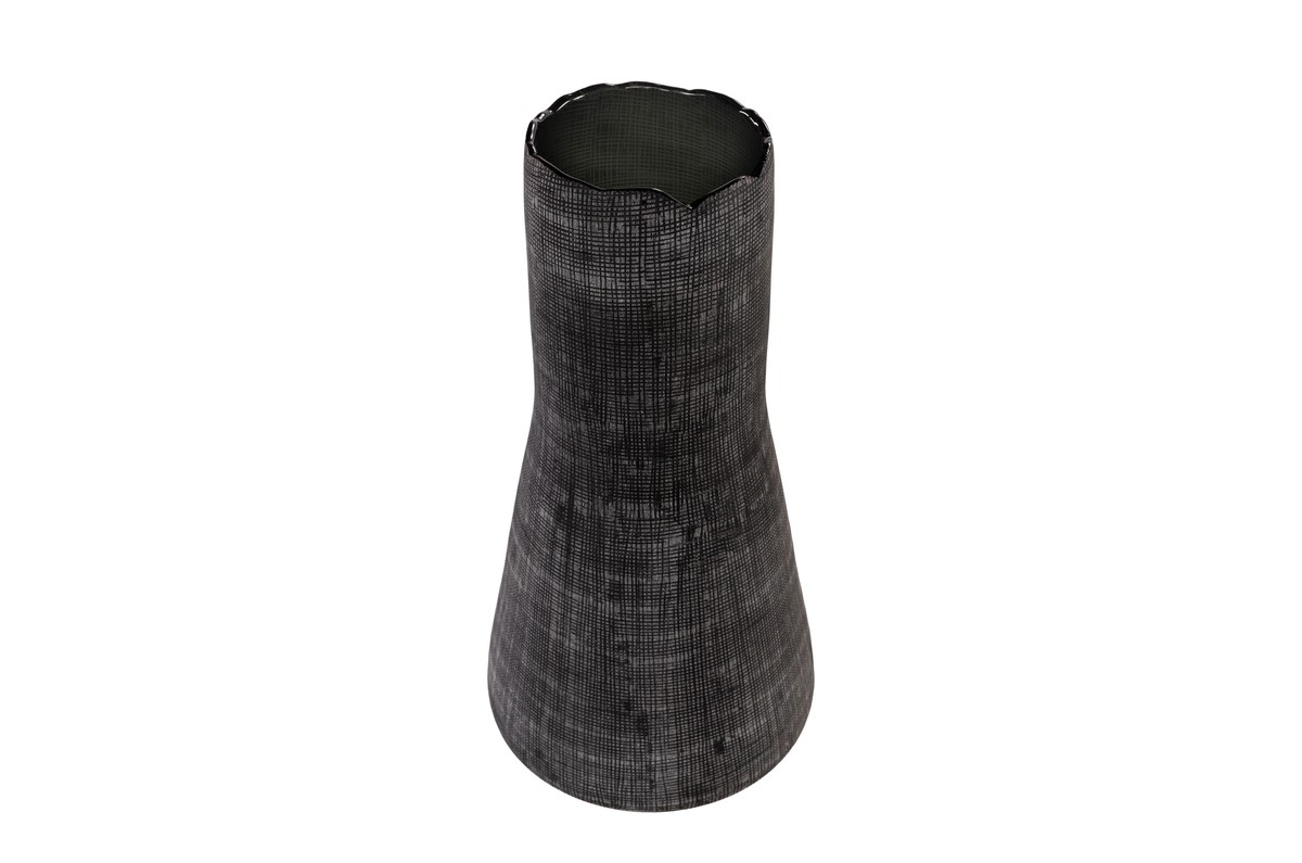 Casa Padrino Jarrón de Lujo Gris Ø 26,5 x H. 53 cm - Jarrón Decorativo Alto de Vidrio Macizo de Color Gris Oscuro - Accesorios de Decoración de Lujo Casa Padrino Jarrón de Lujo Gris Ø 26,5 x H. 53 cm - Jarrón Decorativo Alto de Vidrio Macizo de Color Gris Oscuro - Accesorios de Decoración de Lujo