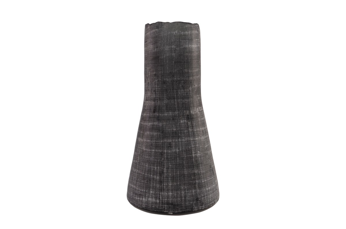 Casa Padrino Jarrón de Lujo Gris Ø 26,5 x H. 53 cm - Jarrón Decorativo Alto de Vidrio Macizo de Color Gris Oscuro - Accesorios de Decoración de Lujo Casa Padrino Jarrón de Lujo Gris Ø 26,5 x H. 53 cm - Jarrón Decorativo Alto de Vidrio Macizo de Color Gris Oscuro - Accesorios de Decoración de Lujo
