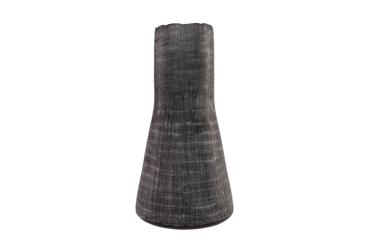 Casa Padrino Jarrón de Lujo Gris Ø 26,5 x H. 53 cm - Jarrón Decorativo Alto de Vidrio Macizo de Color Gris Oscuro - Accesorios de Decoración de Lujo Casa Padrino Jarrón de Lujo Gris Ø 26,5 x H. 53 cm - Jarrón Decorativo Alto de Vidrio Macizo de Color Gris Oscuro - Accesorios de Decoración de Lujo