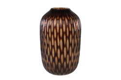 Casa Padrino Portavelas de Lujo Marrón / Beige Ø 31 x H. 47,5 cm - Gran Portavelas de Vidrio Macizo de Color Marrón y Crema, Utilizable también como Jarrón - Accesorios de Decoración de Lujo Casa Padrino Portavelas de Lujo Marrón / Beige Ø 31 x H. 47,5 cm - Gran Portavelas de Vidrio Macizo de Color Marrón y Crema, Utilizable también como Jarrón - Accesorios de Decoración de Lujo