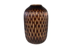 Casa Padrino Portavelas de Lujo Marrón / Beige Ø 31 x H. 47,5 cm - Gran Portavelas de Vidrio Macizo de Color Marrón y Crema, Utilizable también como Jarrón - Accesorios de Decoración de Lujo Casa Padrino Portavelas de Lujo Marrón / Beige Ø 31 x H. 47,5 cm - Gran Portavelas de Vidrio Macizo de Color Marrón y Crema, Utilizable también como Jarrón - Accesorios de Decoración de Lujo