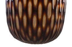 Casa Padrino Portavelas de Lujo Marrón / Beige Ø 31 x H. 47,5 cm - Gran Portavelas de Vidrio Macizo de Color Marrón y Crema, Utilizable también como Jarrón - Accesorios de Decoración de Lujo Casa Padrino Portavelas de Lujo Marrón / Beige Ø 31 x H. 47,5 cm - Gran Portavelas de Vidrio Macizo de Color Marrón y Crema, Utilizable también como Jarrón - Accesorios de Decoración de Lujo