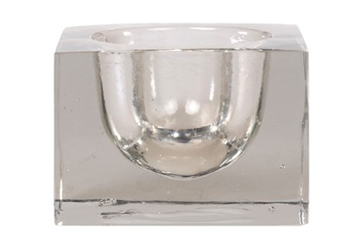 Casa Padrino Plateau de Luxe 17,5 x 17,5 x H. 12,5 cm - Lourd Plateau Décoratif en Verre Transparent Massif à Parois Épaisses - Accessoires Déco de Luxe