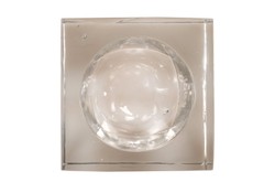 Casa Padrino Bandeja de Lujo 17,5 x 17,5 x H. 12,5 cm - Pesada Bandeja Decorativa de Vidrio Transparente Macizo de Paredes Gruesas - Accesorios de Decoración de Lujo