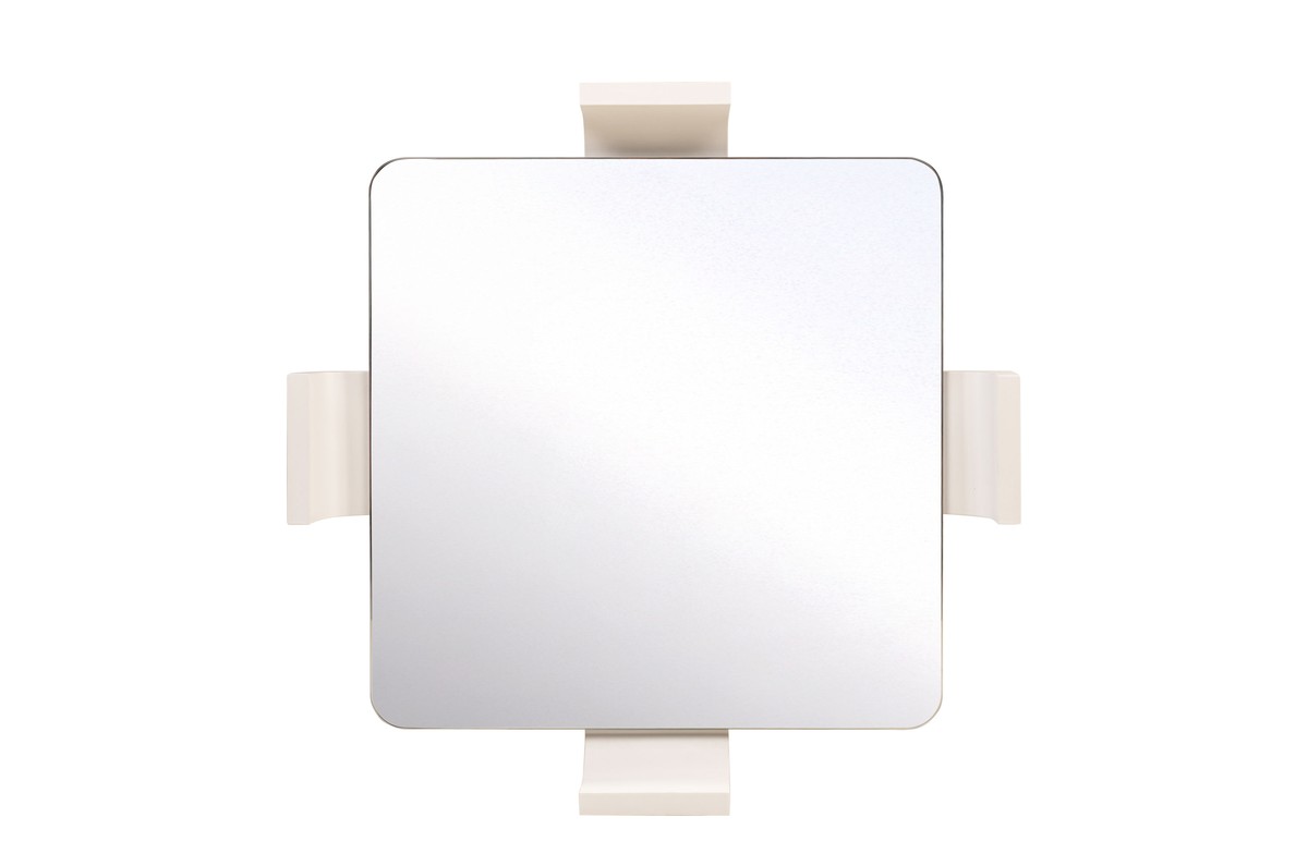 Casa Padrino Espejo de Pared de Lujo Blanco Crema 105 x 15 x H. 105 cm - Espejo de Pared Cuadrado Genkan con Marco Profundo de Cerámica - Accesorios de Decoración de Lujo Casa Padrino Espejo de Pared de Lujo Blanco Crema 105 x 15 x H. 105 cm - Espejo de Pared Cuadrado Genkan con Marco Profundo de Cerámica - Accesorios de Decoración de Lujo