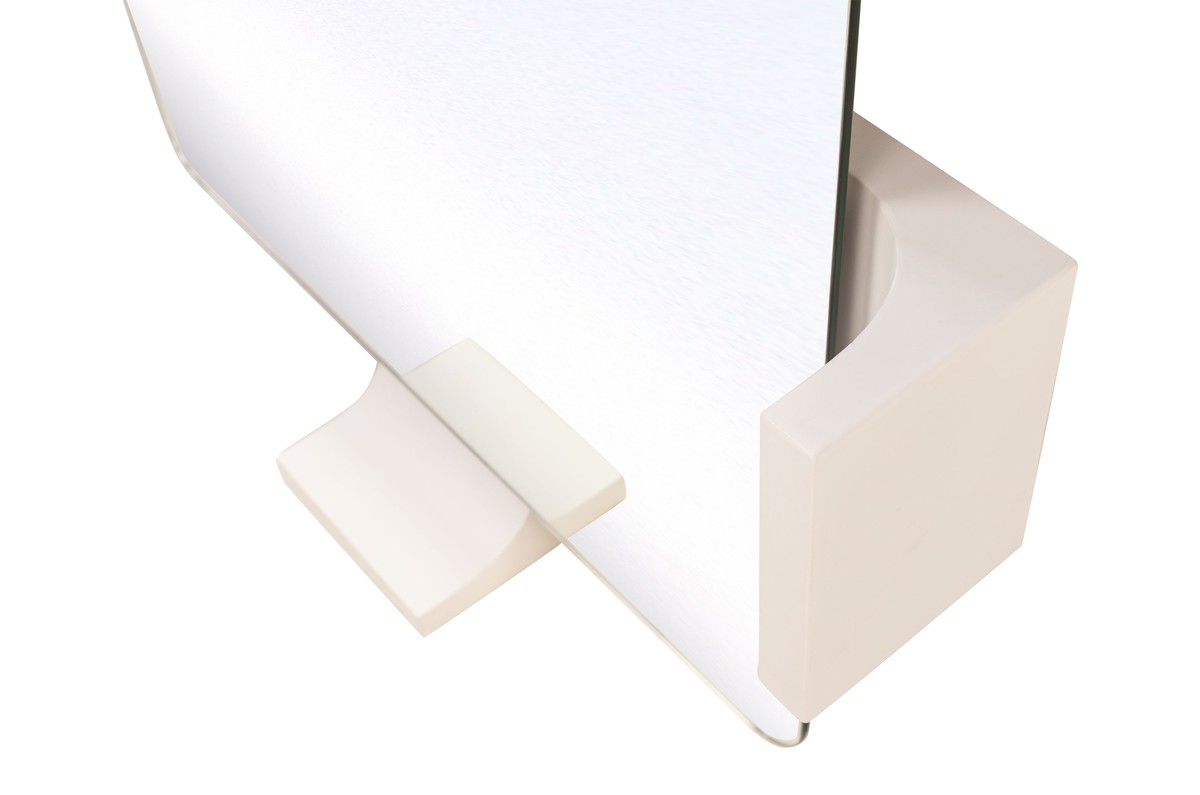 Casa Padrino Espejo de Pared de Lujo Blanco Crema 105 x 15 x H. 105 cm - Espejo de Pared Cuadrado Genkan con Marco Profundo de Cerámica - Accesorios de Decoración de Lujo Casa Padrino Espejo de Pared de Lujo Blanco Crema 105 x 15 x H. 105 cm - Espejo de Pared Cuadrado Genkan con Marco Profundo de Cerámica - Accesorios de Decoración de Lujo