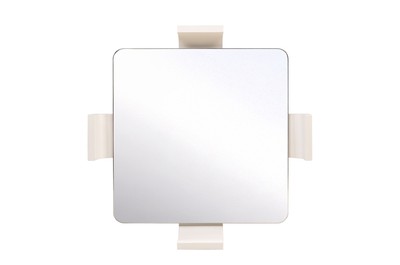 Casa Padrino Specchio da Parete di Lusso Bianco Crema 105 x 15 x H. 105 cm - Specchio da Parete Quadrato Genkan con Profonda Cornice in Ceramica - Accessori Decorativi di Lusso Casa Padrino Specchio da Parete di Lusso Bianco Crema 105 x 15 x H. 105 cm - Specchio da Parete Quadrato Genkan con Profonda Cornice in Ceramica - Accessori Decorativi di Lusso