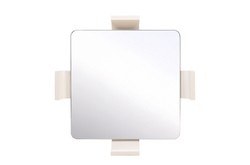 Casa Padrino Espejo de Pared de Lujo Blanco Crema 105 x 15 x H. 105 cm - Espejo de Pared Cuadrado Genkan con Marco Profundo de Cerámica - Accesorios de Decoración de Lujo Casa Padrino Espejo de Pared de Lujo Blanco Crema 105 x 15 x H. 105 cm - Espejo de Pared Cuadrado Genkan con Marco Profundo de Cerámica - Accesorios de Decoración de Lujo