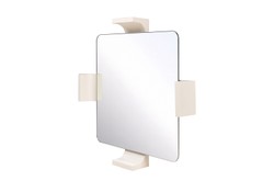 Casa Padrino Espejo de Pared de Lujo Blanco Crema 105 x 15 x H. 105 cm - Espejo de Pared Cuadrado Genkan con Marco Profundo de Cerámica - Accesorios de Decoración de Lujo Casa Padrino Espejo de Pared de Lujo Blanco Crema 105 x 15 x H. 105 cm - Espejo de Pared Cuadrado Genkan con Marco Profundo de Cerámica - Accesorios de Decoración de Lujo