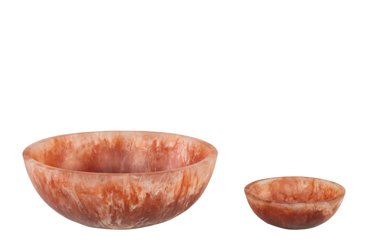 Casa Padrino Cuencos de Lujo Set de 2 Beige / Rojo Vino - Cuencos Decorativos de Resina Translúcida Rojo Rubí y Crema - Accesorios de Decoración de Lujo Casa Padrino Cuencos de Lujo Set de 2 Beige / Rojo Vino - Cuencos Decorativos de Resina Translúcida Rojo Rubí y Crema - Accesorios de Decoración de Lujo
