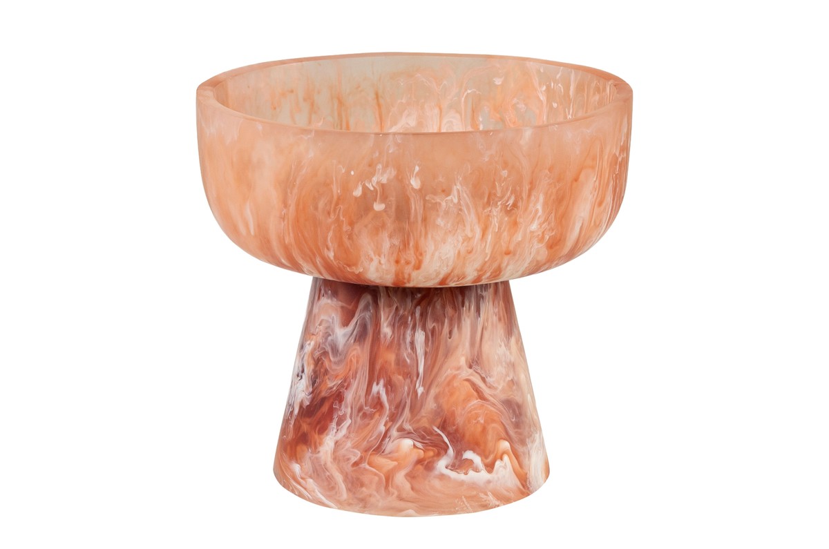 Casa Padrino Cuenco de Lujo Beige / Rojo Vino Ø 19 x H. 17,5 cm - Cuenco Decorativo de Resina Translúcida Rojo Rubí y Crema - Accesorios de Decoración de Lujo Casa Padrino Cuenco de Lujo Beige / Rojo Vino Ø 19 x H. 17,5 cm - Cuenco Decorativo de Resina Translúcida Rojo Rubí y Crema - Accesorios de Decoración de Lujo