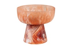 Casa Padrino Cuenco de Lujo Beige / Rojo Vino Ø 19 x H. 17,5 cm - Cuenco Decorativo de Resina Translúcida Rojo Rubí y Crema - Accesorios de Decoración de Lujo Casa Padrino Cuenco de Lujo Beige / Rojo Vino Ø 19 x H. 17,5 cm - Cuenco Decorativo de Resina Translúcida Rojo Rubí y Crema - Accesorios de Decoración de Lujo