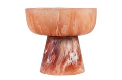 Casa Padrino Cuenco de Lujo Beige / Rojo Vino Ø 19 x H. 17,5 cm - Cuenco Decorativo de Resina Translúcida Rojo Rubí y Crema - Accesorios de Decoración de Lujo Casa Padrino Cuenco de Lujo Beige / Rojo Vino Ø 19 x H. 17,5 cm - Cuenco Decorativo de Resina Translúcida Rojo Rubí y Crema - Accesorios de Decoración de Lujo