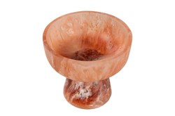Casa Padrino Cuenco de Lujo Beige / Rojo Vino Ø 19 x H. 17,5 cm - Cuenco Decorativo de Resina Translúcida Rojo Rubí y Crema - Accesorios de Decoración de Lujo Casa Padrino Cuenco de Lujo Beige / Rojo Vino Ø 19 x H. 17,5 cm - Cuenco Decorativo de Resina Translúcida Rojo Rubí y Crema - Accesorios de Decoración de Lujo