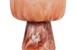 Casa Padrino Cuenco de Lujo Beige / Rojo Vino Ø 19 x H. 17,5 cm - Cuenco Decorativo de Resina Translúcida Rojo Rubí y Crema - Accesorios de Decoración de Lujo Casa Padrino Cuenco de Lujo Beige / Rojo Vino Ø 19 x H. 17,5 cm - Cuenco Decorativo de Resina Translúcida Rojo Rubí y Crema - Accesorios de Decoración de Lujo